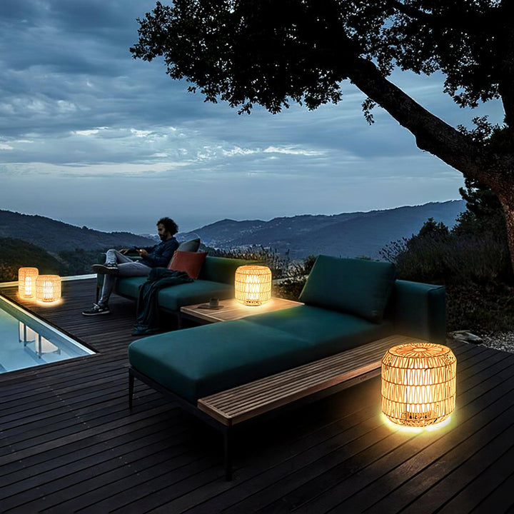 Woven Rattan Outdoor Lamp - Vakkerlight