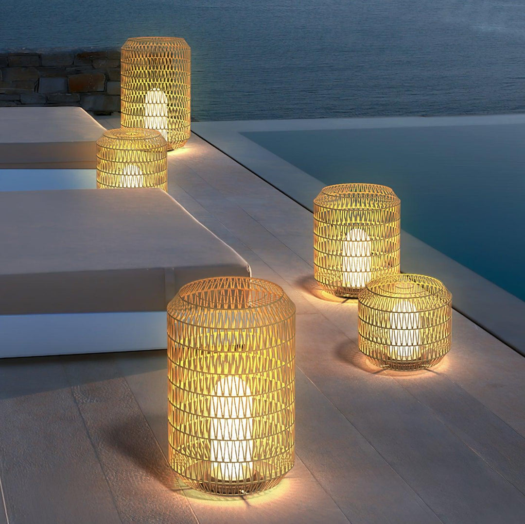 Woven Rattan Outdoor Lamp - Vakkerlight