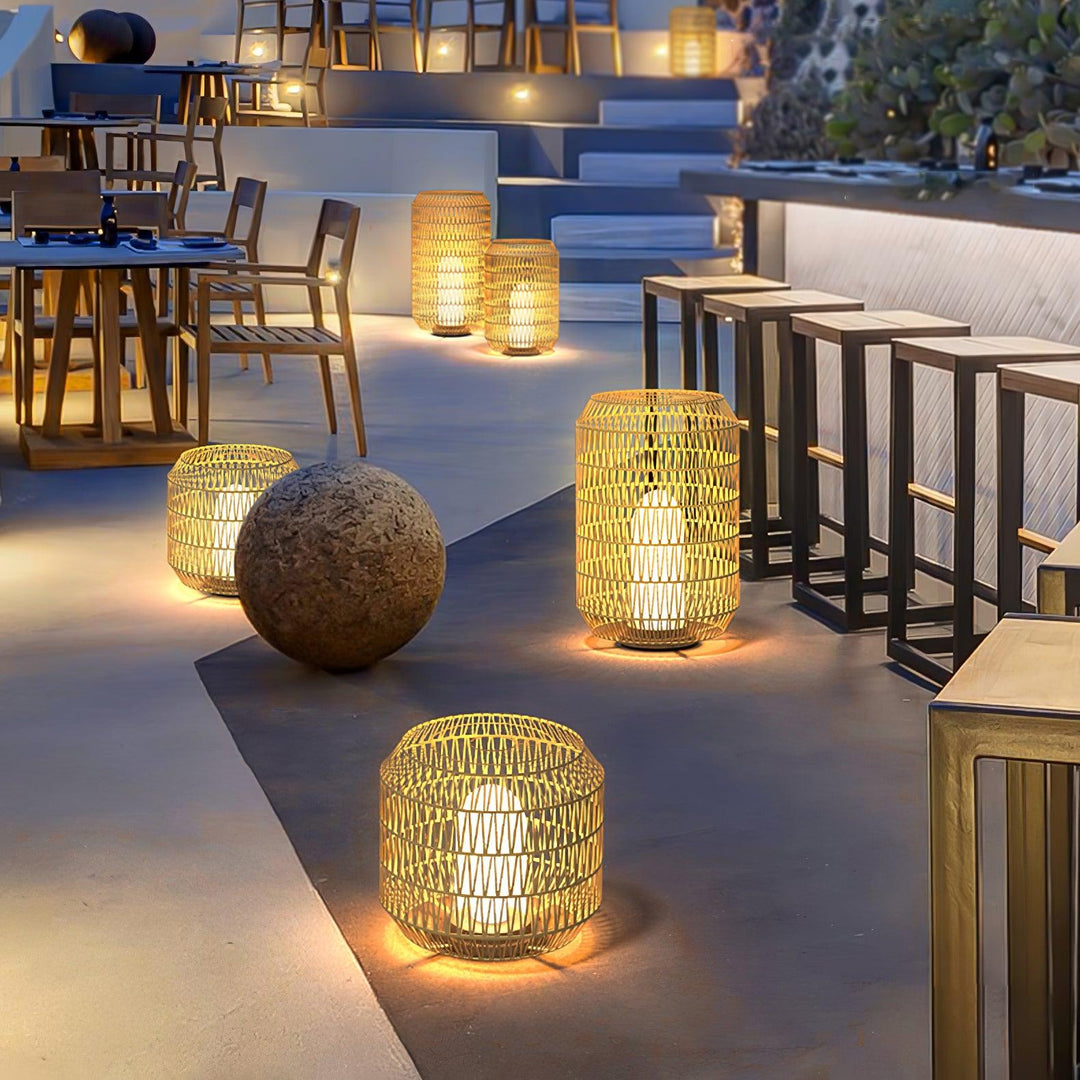 Woven Rattan Outdoor Lamp - Vakkerlight