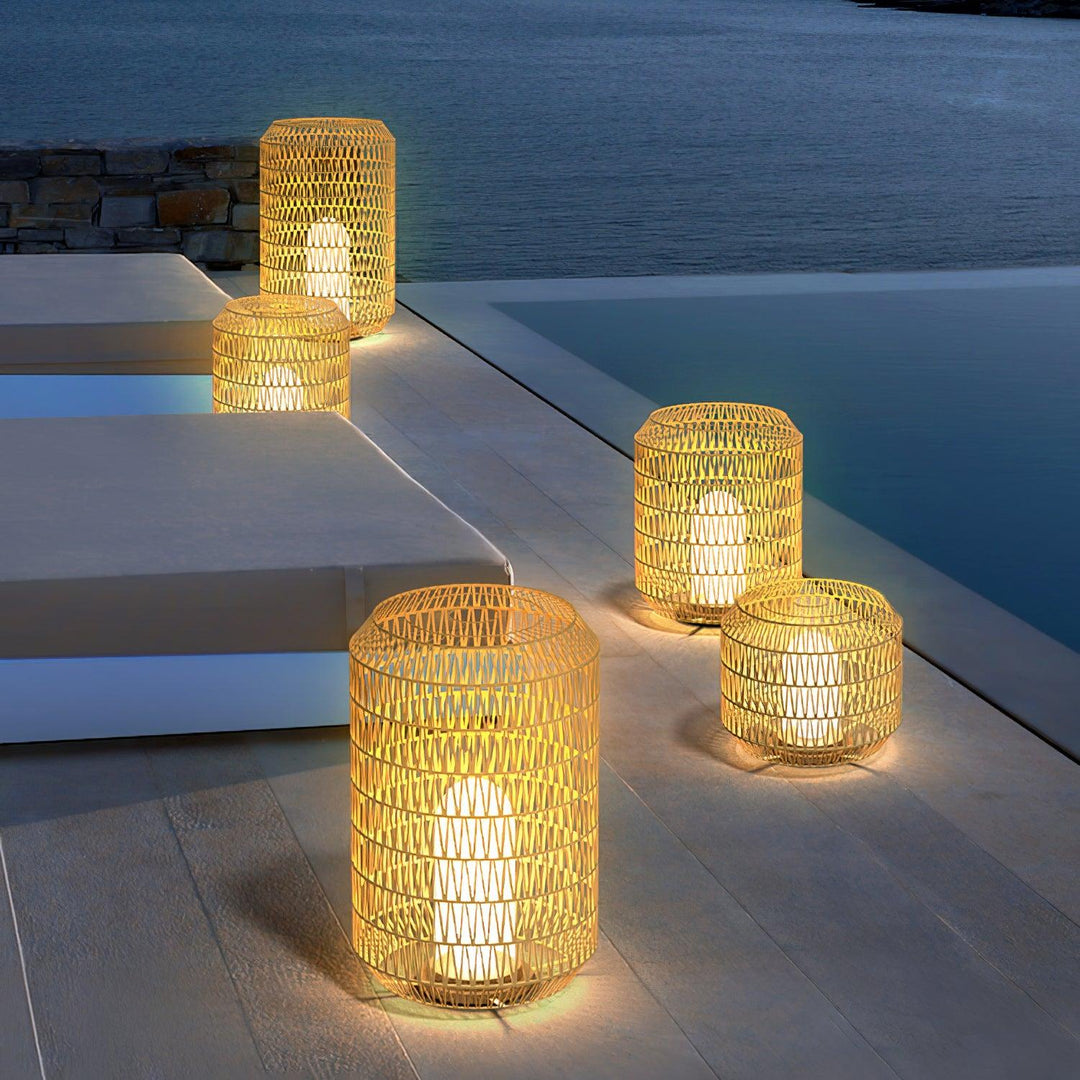 Woven Rattan Outdoor Lamp - Vakkerlight