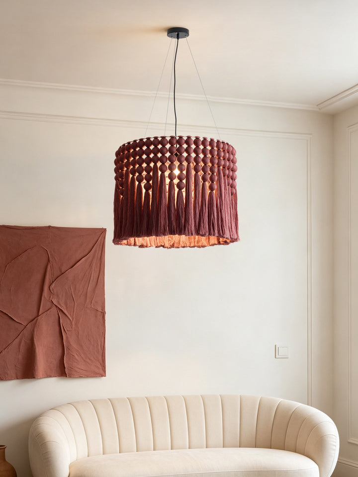 Yarrow Macrame Tassel Pendant Lamp