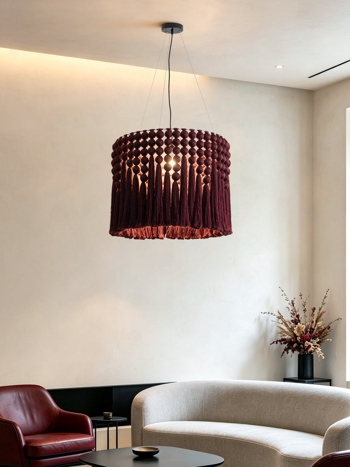 Yarrow Macrame Tassel Pendant Lamp