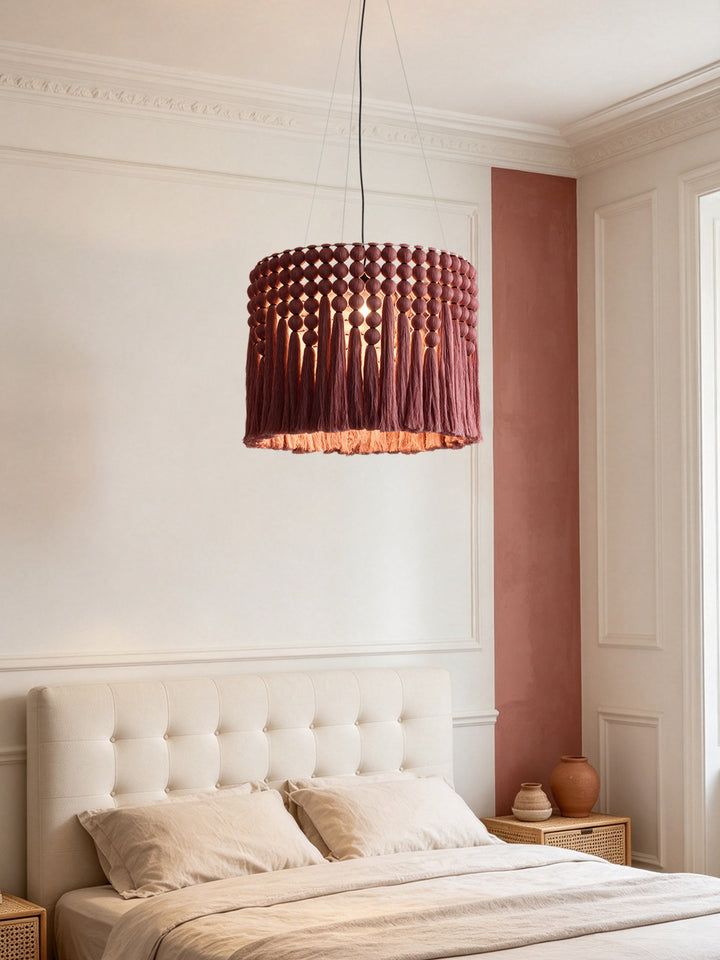Yarrow Macrame Tassel Pendant Lamp