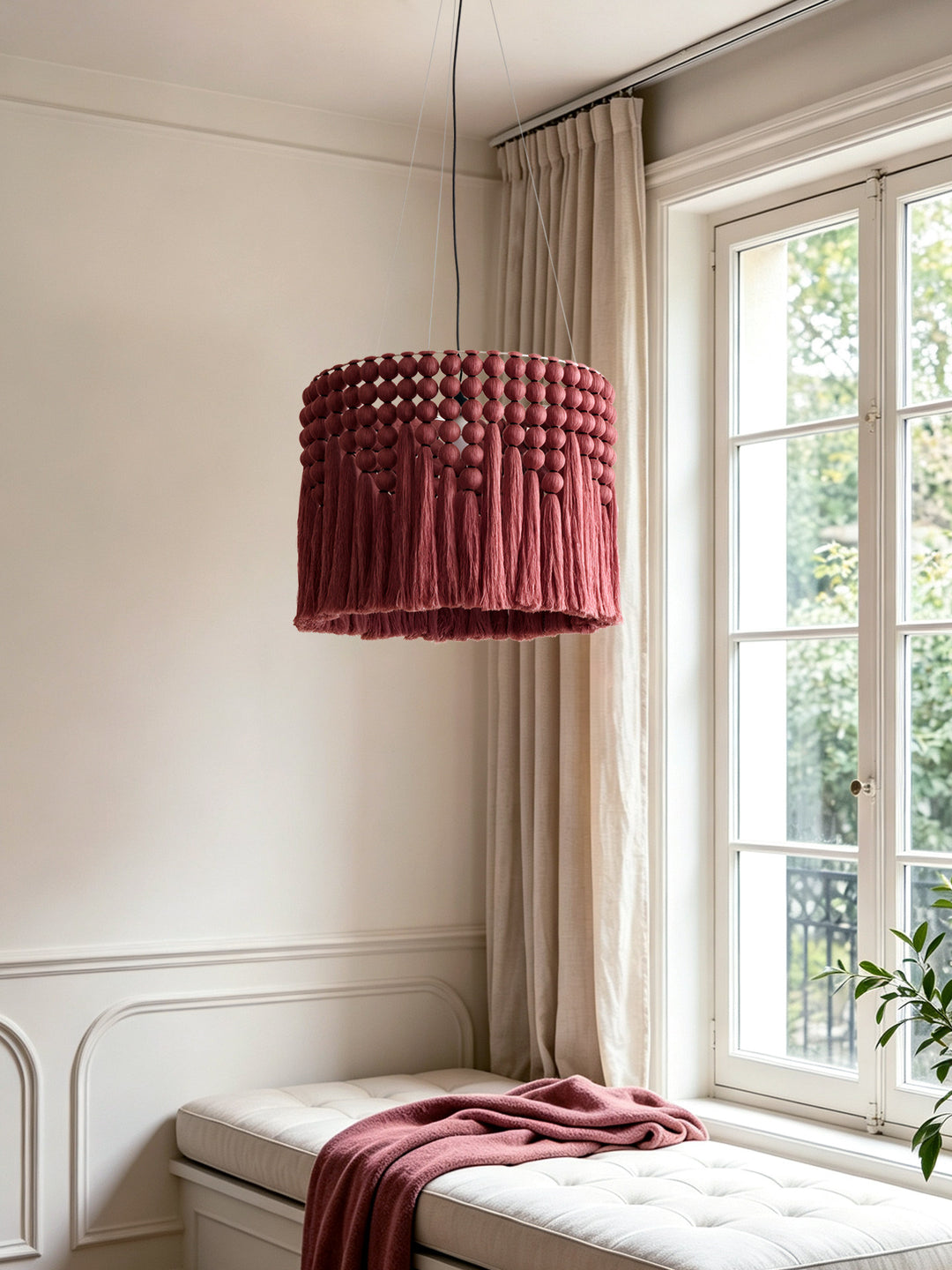 Yarrow Macrame Tassel Pendant Lamp