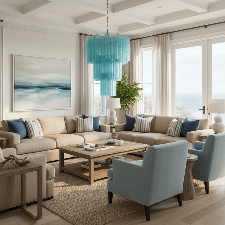 Yellow Murano Glass Tube Chandelier - Vakkerlight