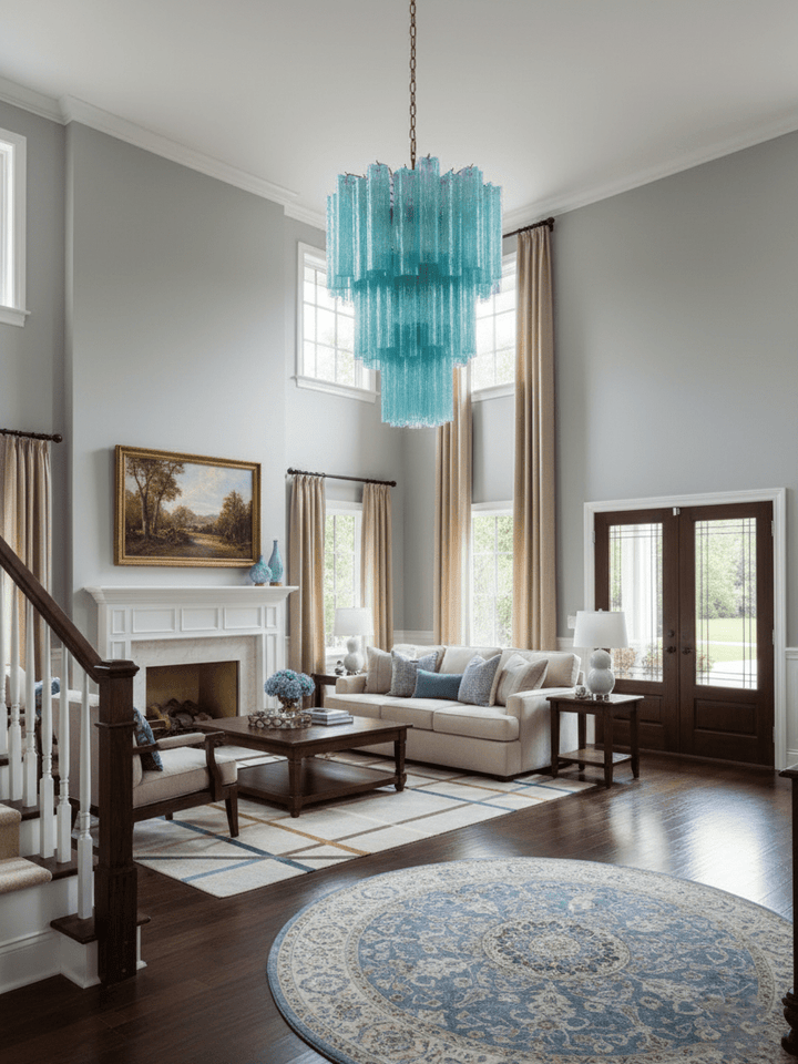 Yellow Murano Glass Tube Chandelier - Vakkerlight