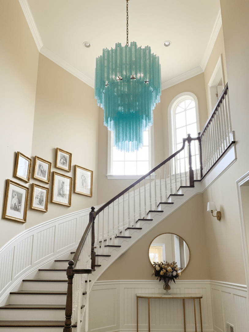 Yellow Murano Glass Tube Chandelier - Vakkerlight