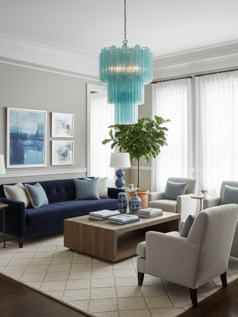 Yellow Murano Glass Tube Chandelier - Vakkerlight