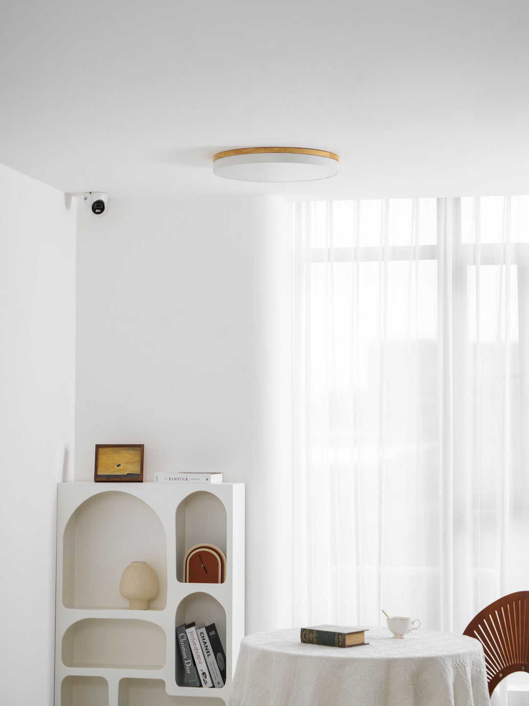 Zara Circular Wood Ceiling Lamp - Vakkerlight