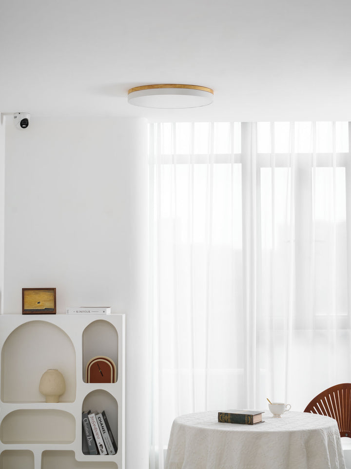 Zara Circular Wood Ceiling Lamp - Vakkerlight