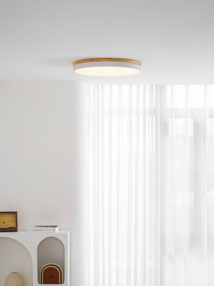 Zara Circular Wood Ceiling Lamp - Vakkerlight