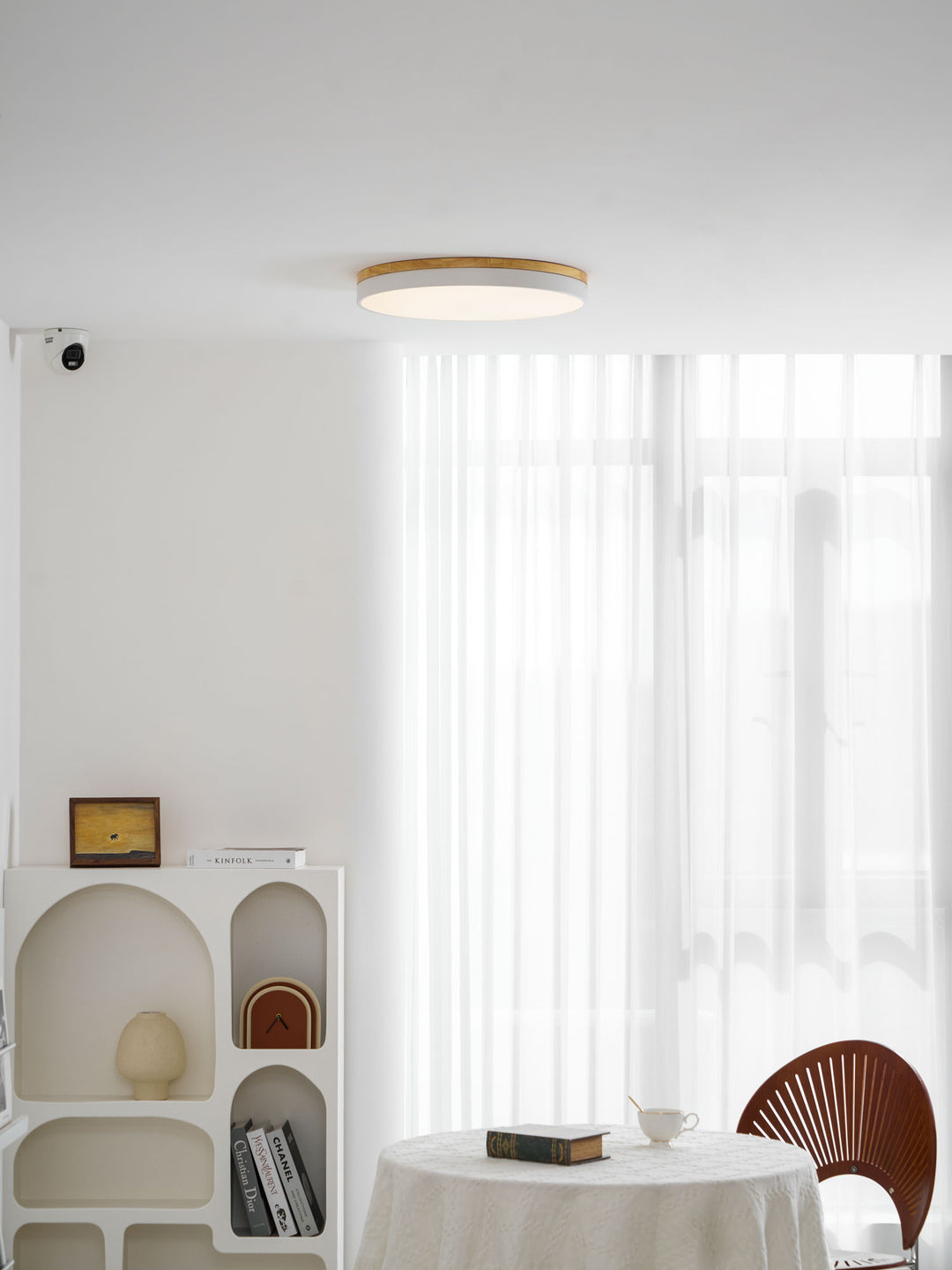 Zara Circular Wood Ceiling Lamp - Vakkerlight