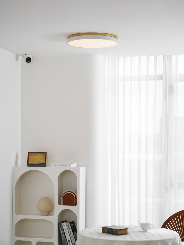 Zara Circular Wood Ceiling Lamp - Vakkerlight