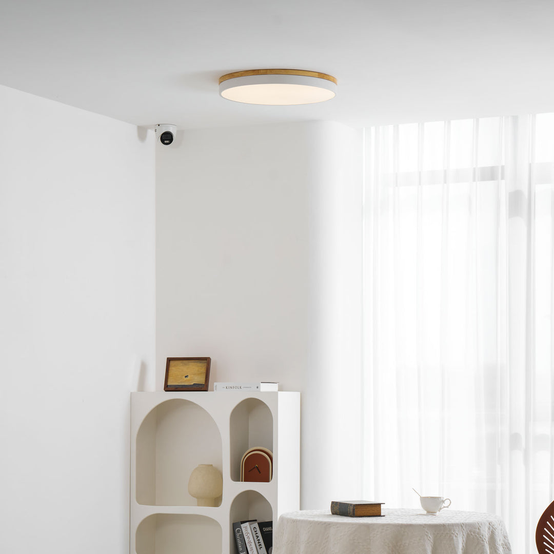 Zara Circular Wood Ceiling Lamp - Vakkerlight