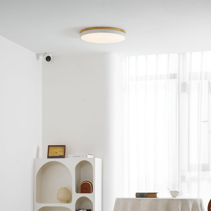 Zara Circular Wood Ceiling Lamp - Vakkerlight