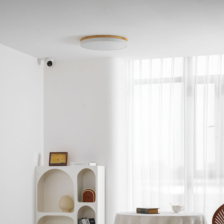 Zara Circular Wood Ceiling Lamp - Vakkerlight