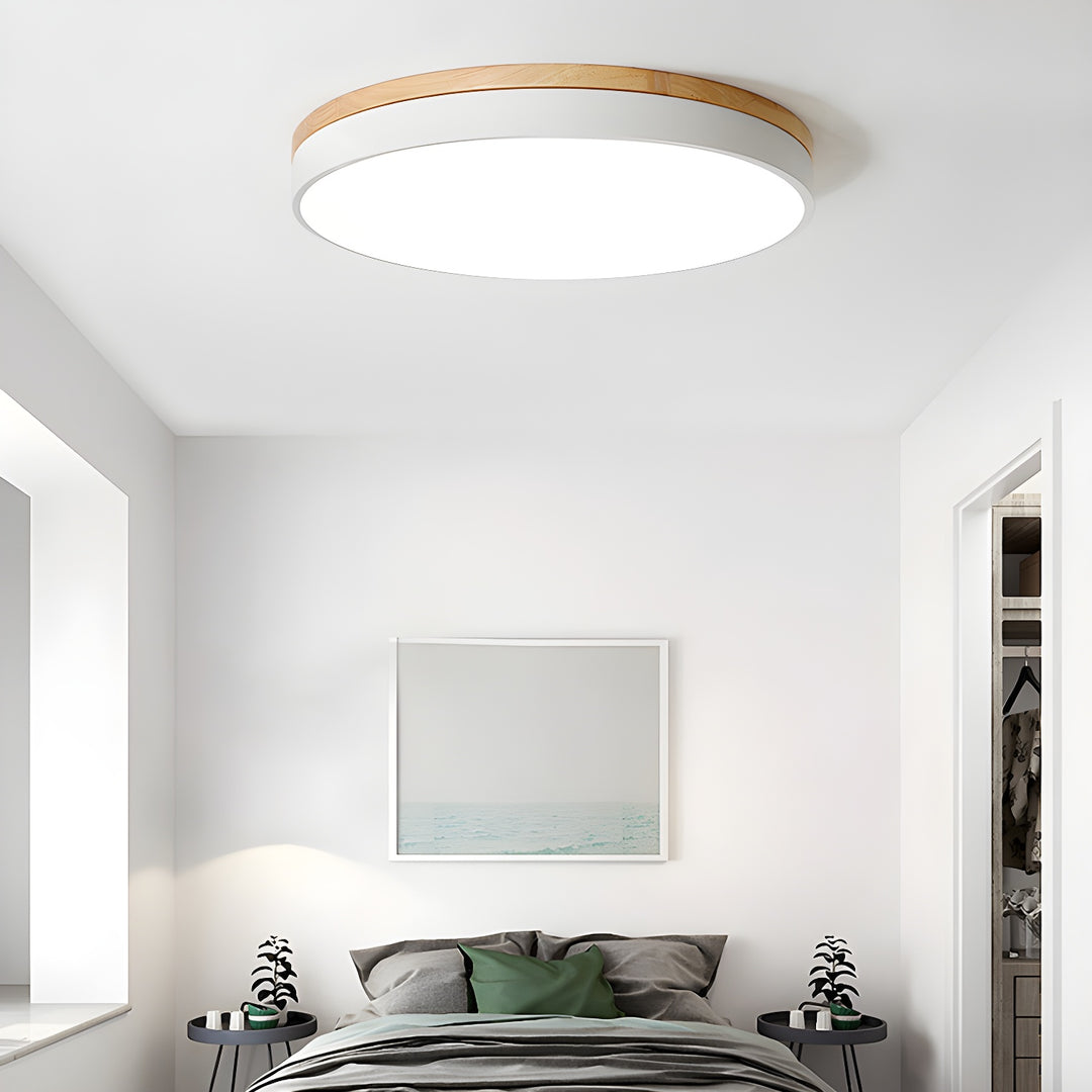 Zara Circular Wood Ceiling Lamp