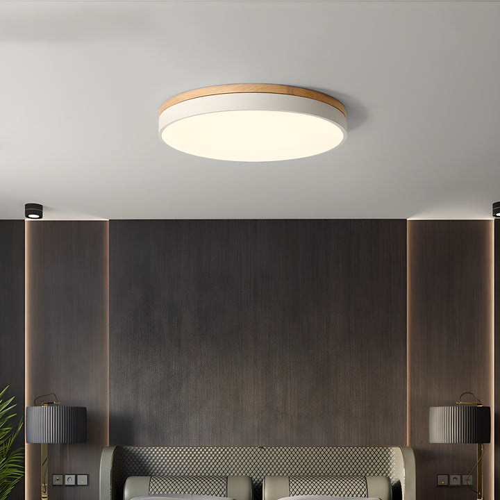 Zara Circular Wood Ceiling Lamp - Vakkerlight