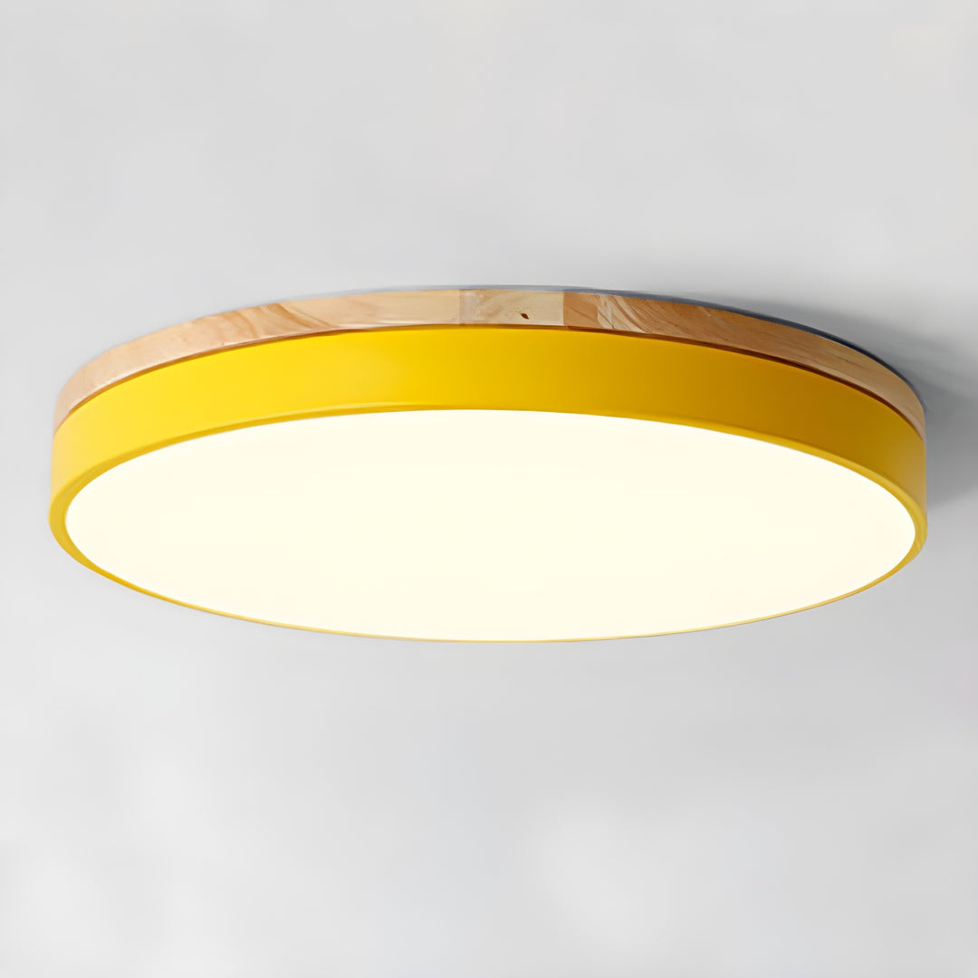 Zara Circular Wood Ceiling Lamp