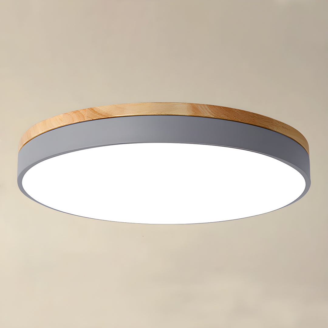 Zara Circular Wood Ceiling Lamp