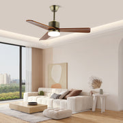 Lampe de ventilateur de plafond en bois 42"/52" Zephyr