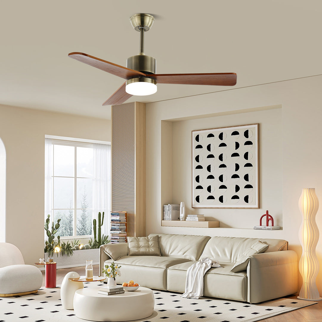 Zephyr Wooden 42"/52" Ceiling Fan Light - Vakkerlight