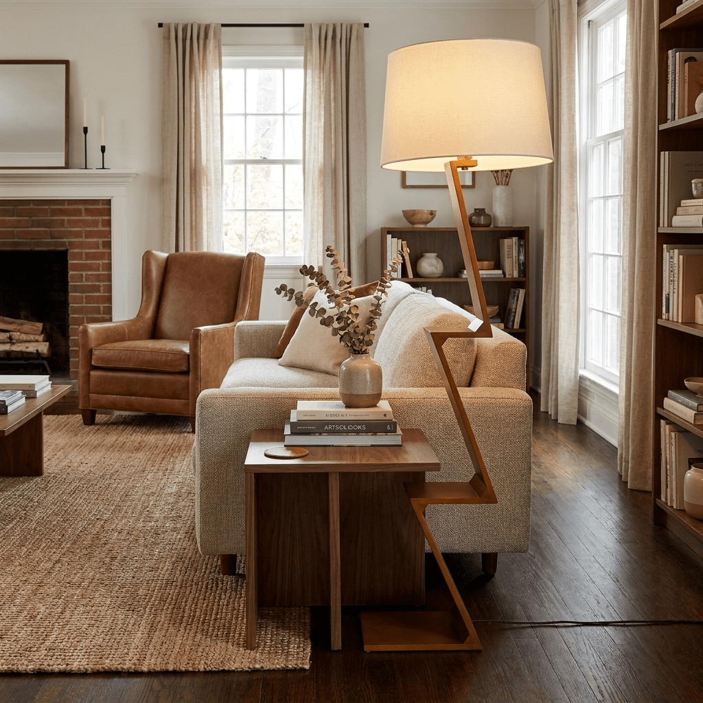 Zigzag Solid Wood Floor Lamp - Vakkerlight