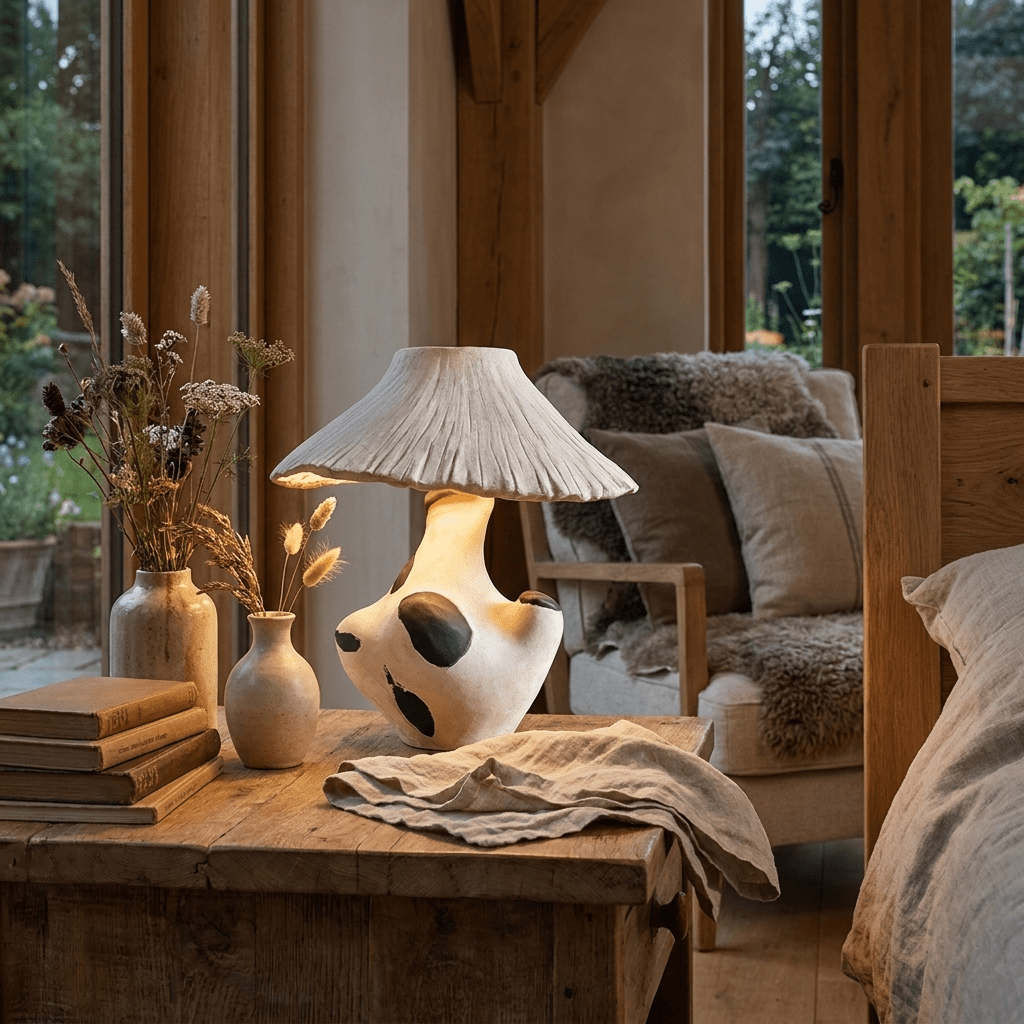 Pebble - Inlay Sculptural Plaster Table Lamp - Vakkerlight