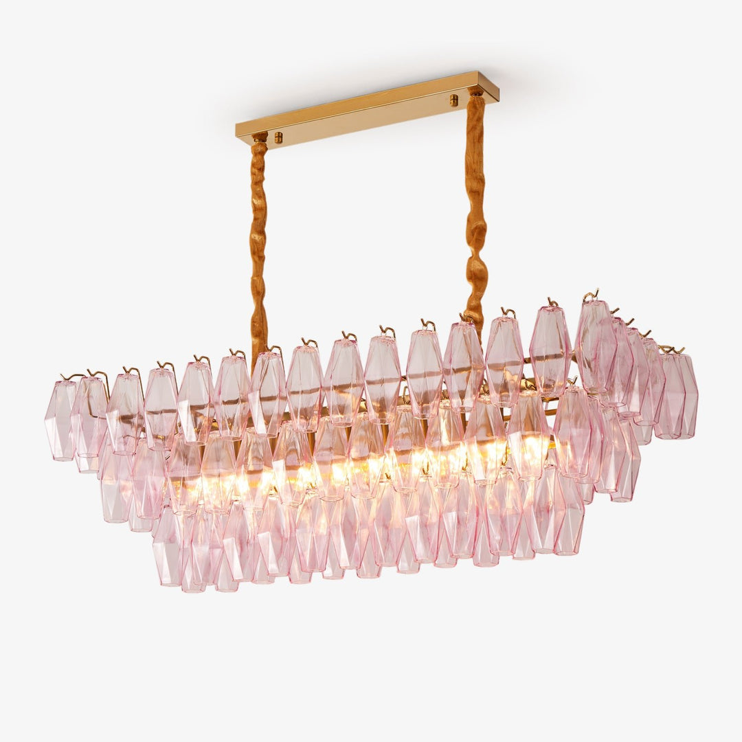 Rose Prism Glass Chandelier - Vakkerlight