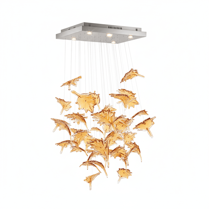 Multicolor Crystal Maple Leaf Chandelier - Vakkerlight