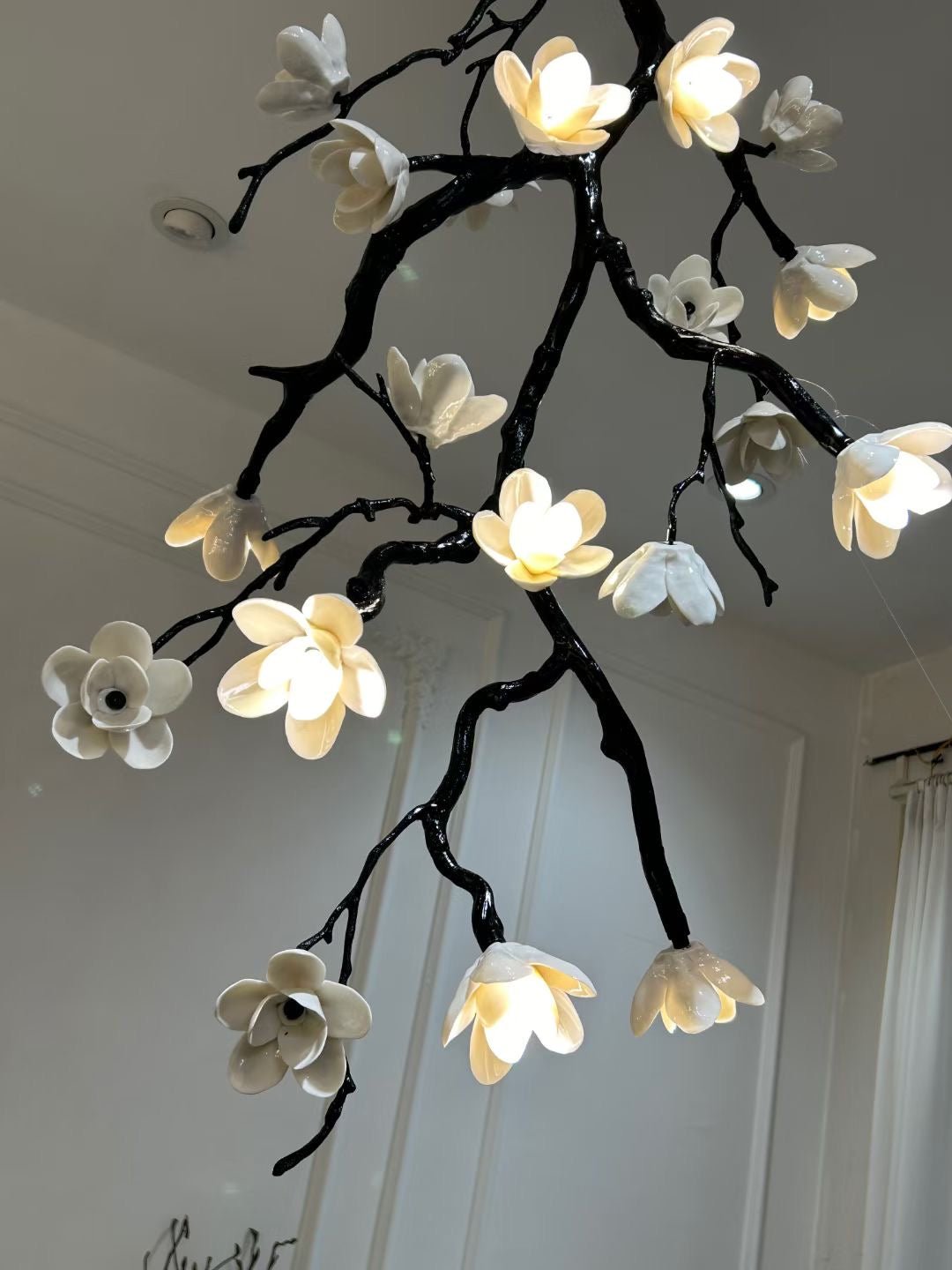 Large Long Branch Flower Chandelier - Vakkerlight