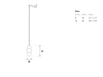 Ball Series Wall Light dimensions — Planos de dimensiones 1