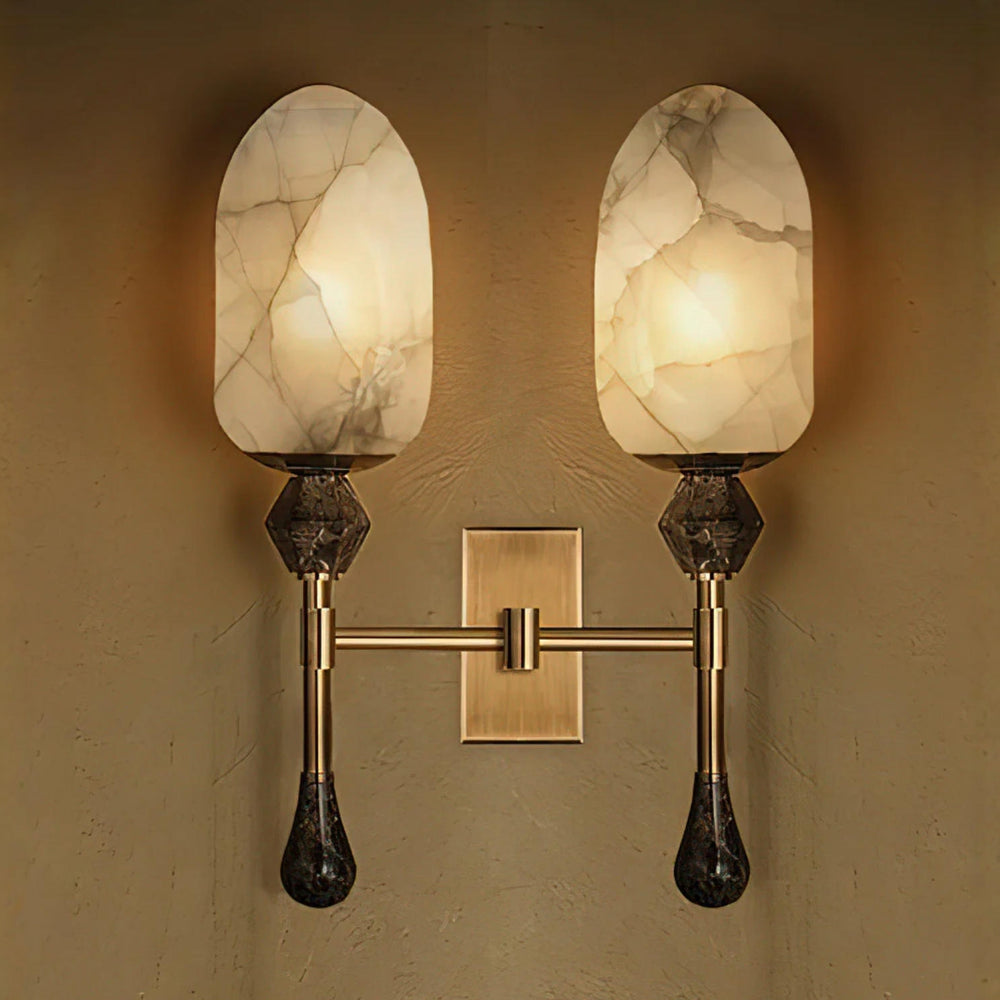 Alabaster Obelisk Double Sconce - Vakkerlight