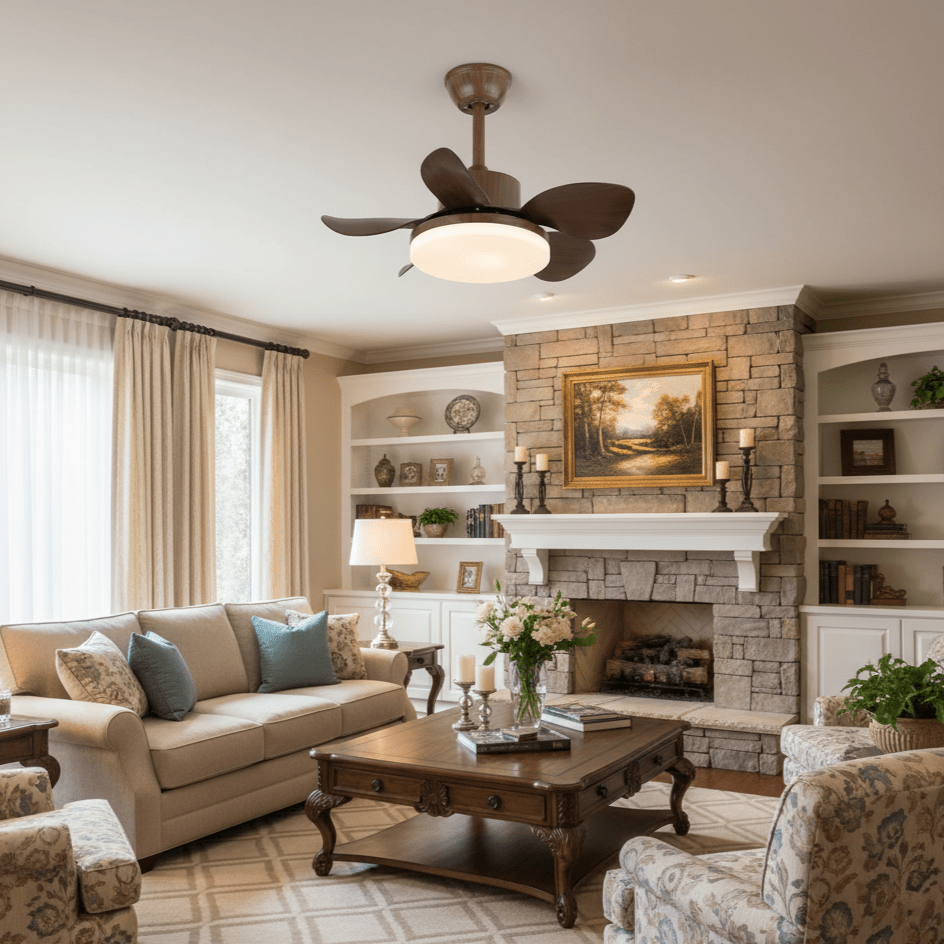 Terra Walnut Ceiling Fan Light - Vakkerlight