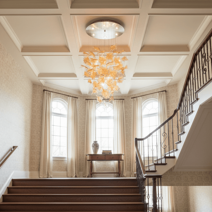 Multicolor Crystal Maple Leaf Chandelier - Vakkerlight