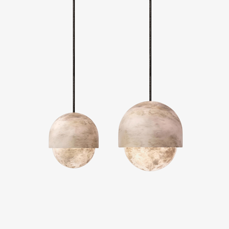 Lunar Dome Alabaster Pendant Light - Vakkerlight