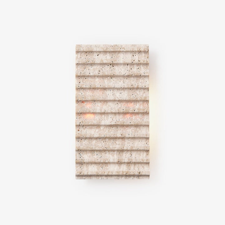 Travertine Ribbed Wall Sconce - Vakkerlight