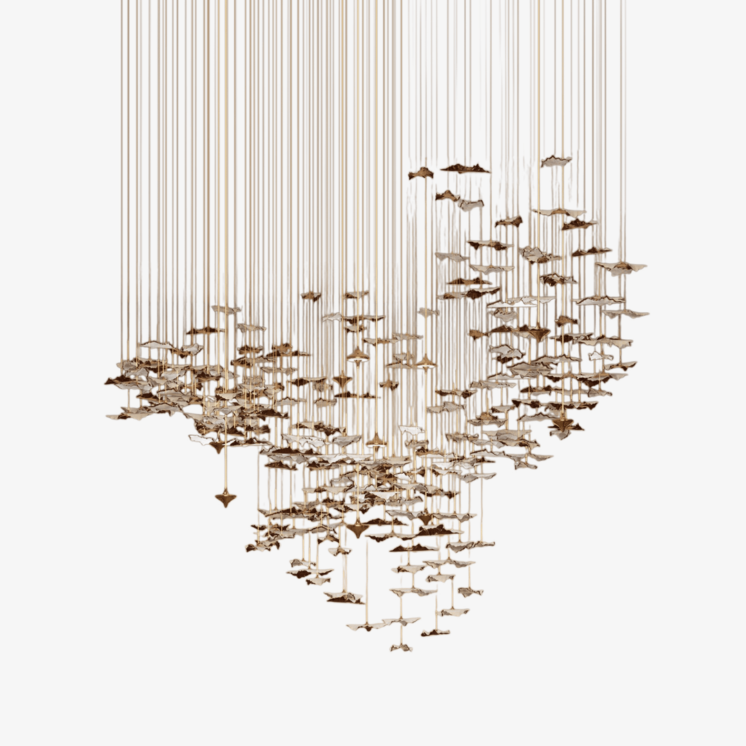 Leaf Twisted Sculptural Customize Chandelier - Vakkerlight