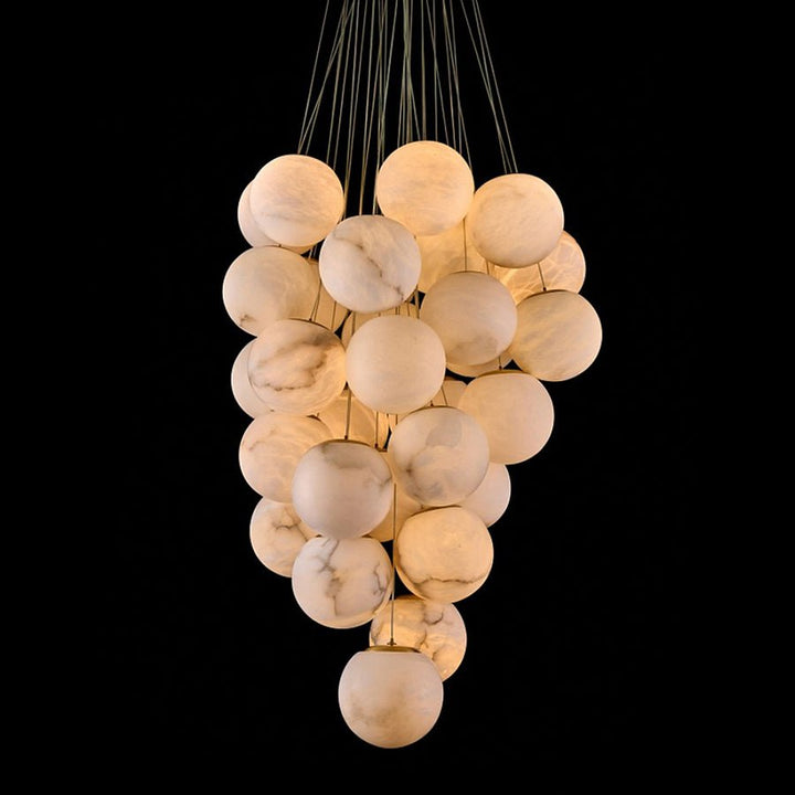 Cluster Alabaster Globe Chandelier - Vakkerlight