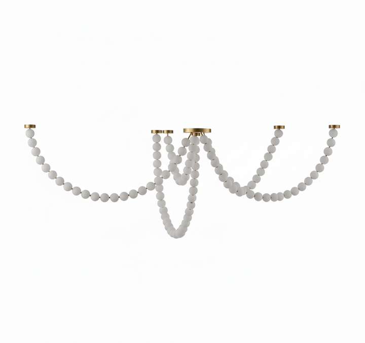 Pearl Glass Necklace Balls Chandelier - Vakkerlight