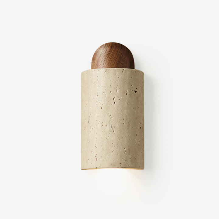 Travertine Cylinder Cap Wall Light - Vakkerlight