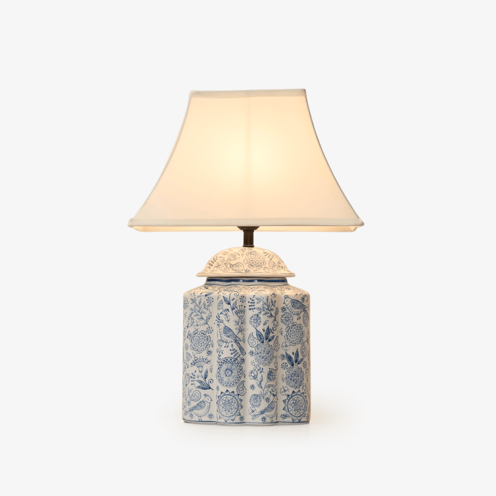Floral Bird Jar Table Lamp - Vakkerlight