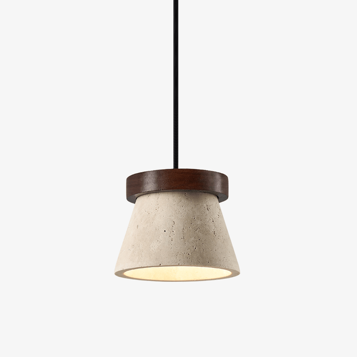 Travertine Cone Ring Pendant Light - Vakkerlight