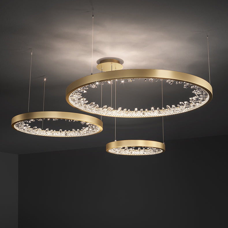 Luxuriöser runder Kristall-Kronleuchter