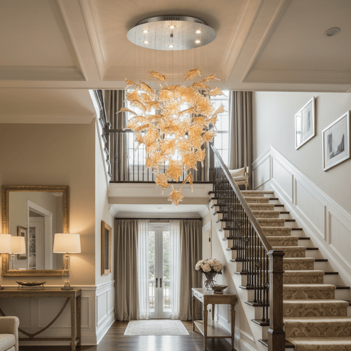 Multicolor Crystal Maple Leaf Chandelier - Vakkerlight