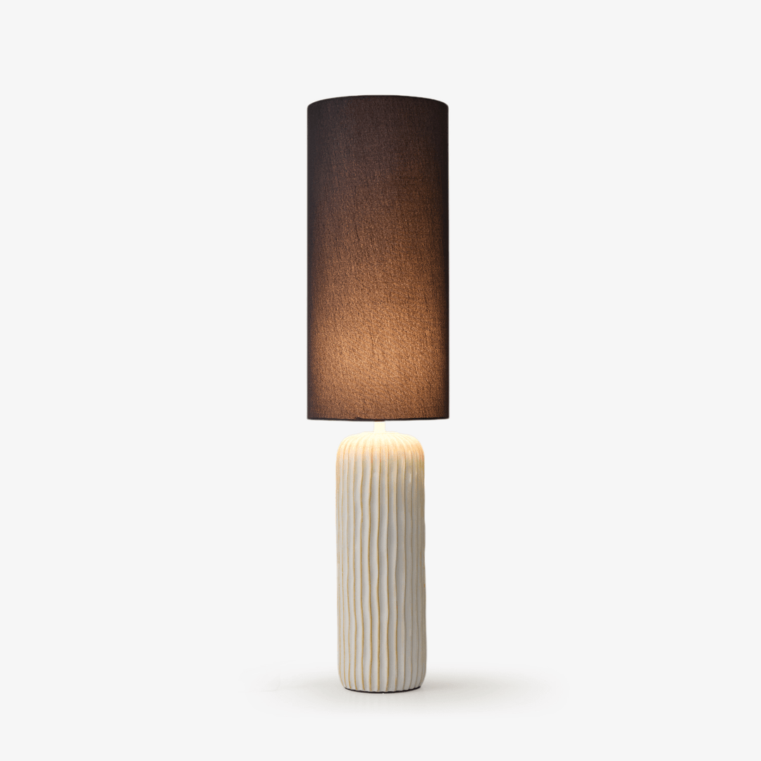 Ribbed Ceramic Column Table Lamp - Vakkerlight