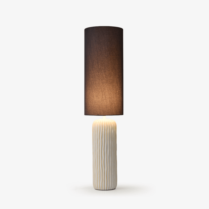 Ribbed Ceramic Column Table Lamp - Vakkerlight