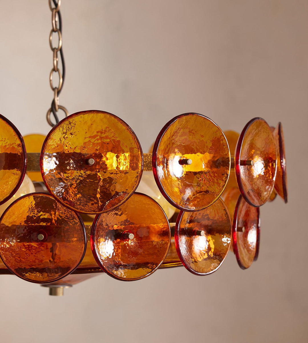 Solaris Disc Murano Chandelier - Vakkerlight