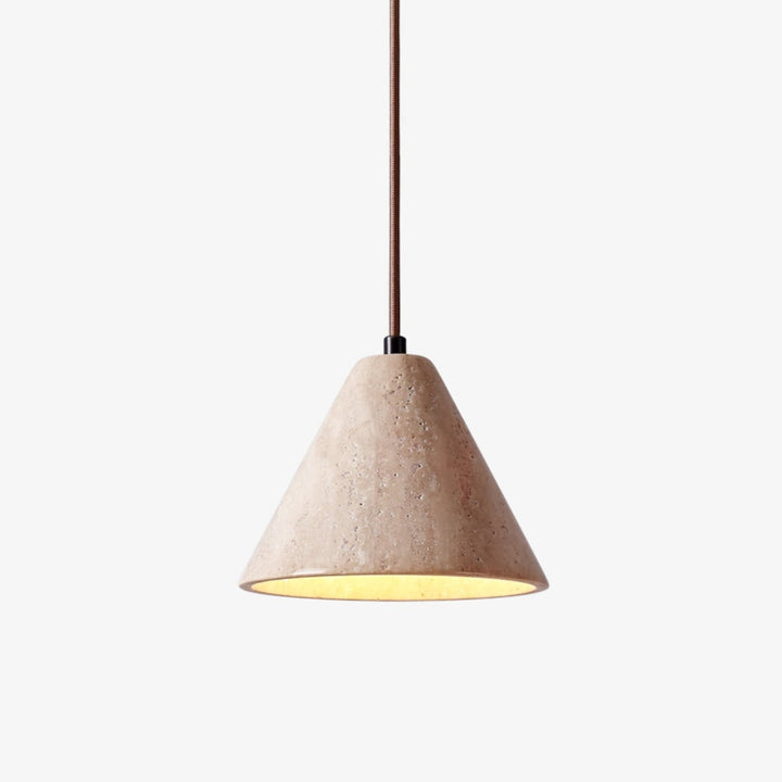 Solis Cone Travertine Pendant Lamp - Vakkerlight