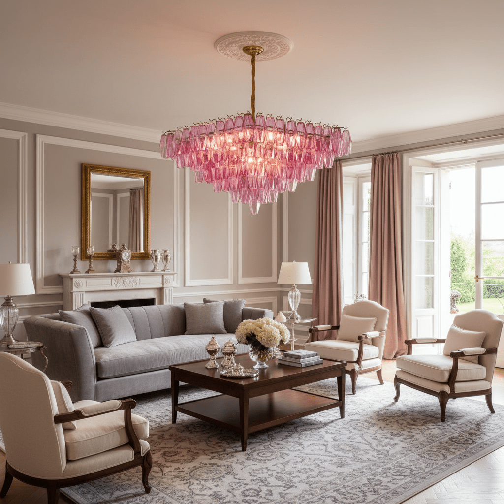 Fuchsia Prism Empire Chandelier - Vakkerlight